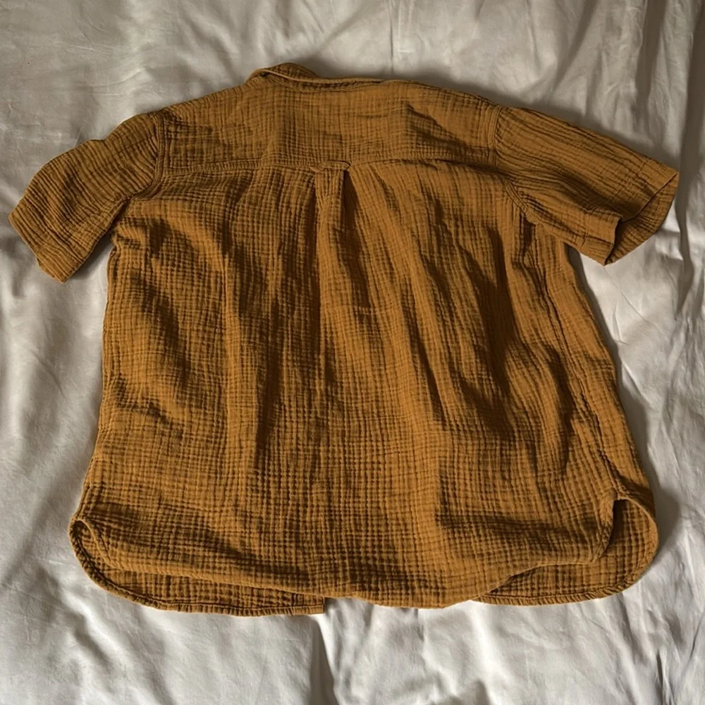 Madewell Lightspun Cotton Gauze Short sleeve Shirt S - Picture 6 of 6